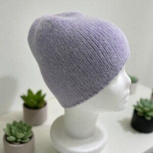 Women's Lavender Knitted Beanie Hat